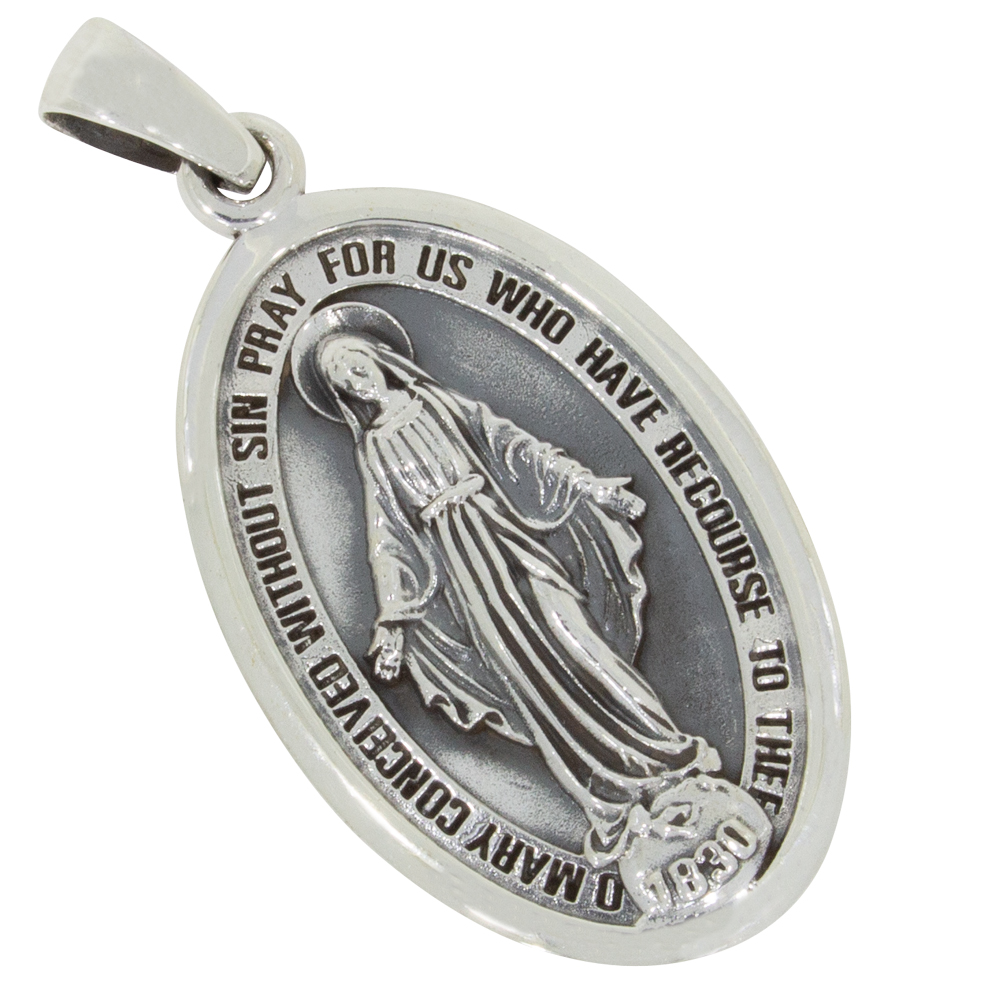 Heilige Maria großer Anhänger Silber 925, A-B248