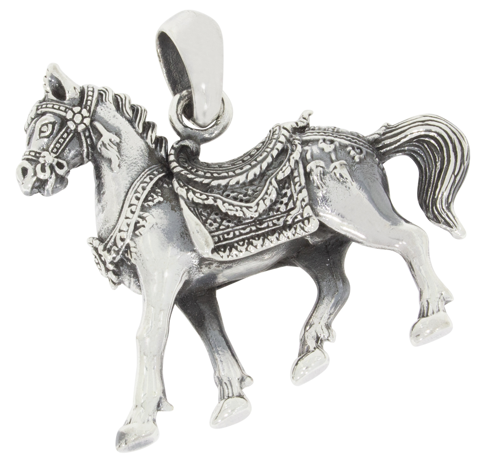 Pferd großer Anhänger Silber 925